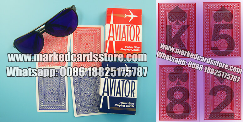 Aviator red and blue marked deck with infrared glasses