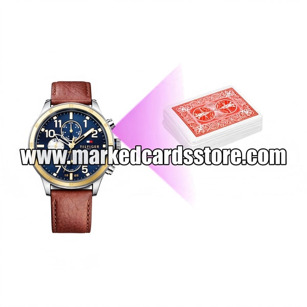 Fashion Leather Watch Marked Cards Scanner Reader