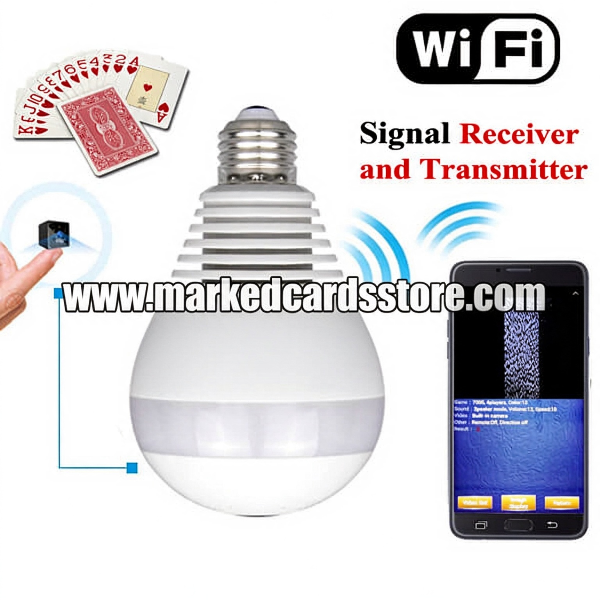 Lamp Spy Camera for Barcode Marked Playing Cards