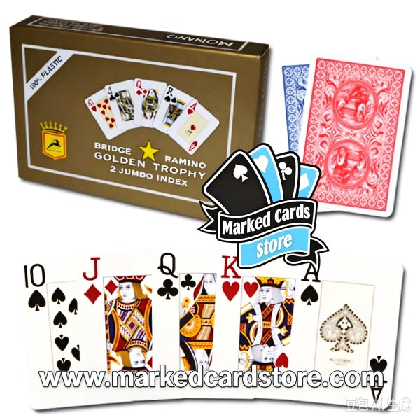 Modiano Golden Trophy Marked Playing Cards for Cheating Devices