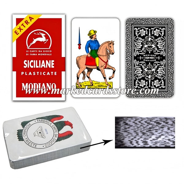 Italian Modiano Siciliane Marked Cards for Poker Games
