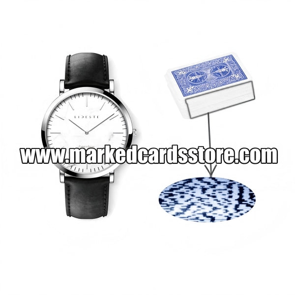 Fashion Leather Watch Marked Cards Scanner Reader
