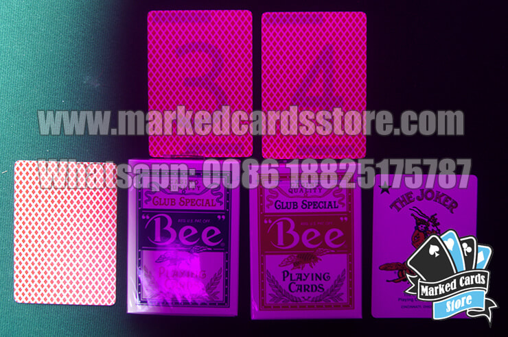 Bee marked cards for contact lenses