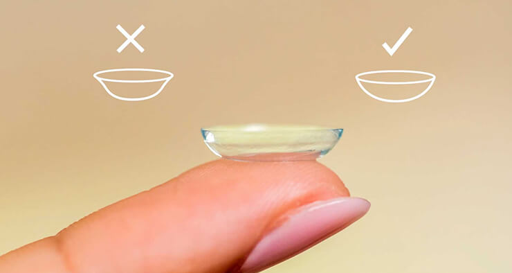 Correct Position for Wearing Contact Lenses